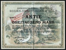 1923 Cologne, Germany: Rheinisch-Westf&auml;lische Boden-Credit-Bank in K&ouml;ln