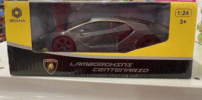 BRAHA Lamborghini Centenario Model Friction Car NEW 1:24 Black Licensed Bull