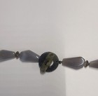 Chunkey Agate & Smokey Quartz Necklace 27 '" w/ Jade Toggle Clasp #155 — photo 5