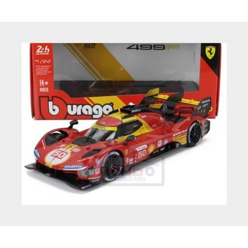 1:24 BURAGO Ferrari 499P #50 Winner Le Mans 2024 Fuoco Molina Nielsen BU26312-50 - Immagine 2 di 3