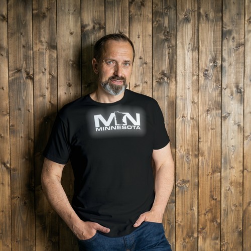 Minnesota MN State Reflective Logo Black T-Shirt - Bild 3 von 3