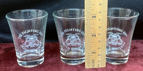 3er Set Schnapsgläser The Fighting 69th Irish Whiskey Barware Mancave - Bild 3 von 3