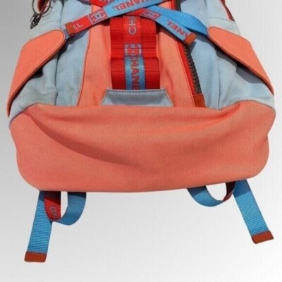 CHANEL CC Sport Line Nylon Backpack Bag Multicolor Blue Red  display picture 3