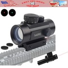 New Listing1x40 Optics Red Green Dot Sight Scope with Tacrical Mini Red Dot Laser Sight Usa