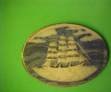 Commemorative American Clipper Ship Belt Buckle