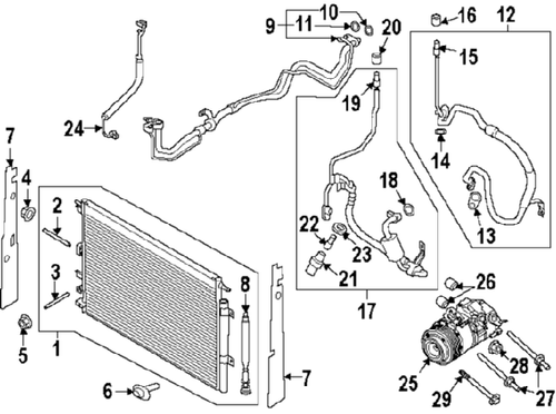 Air Conditioning A/C Condenser 15-18 Ford Edge 3.5L 16-18 MKX 3.7L F2GZ19712B - Foto 6 di 6