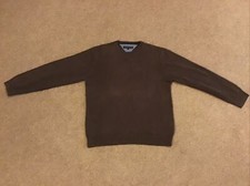 Tommy Hilfiger Crew Neck Sweater Brown Mens Size Large