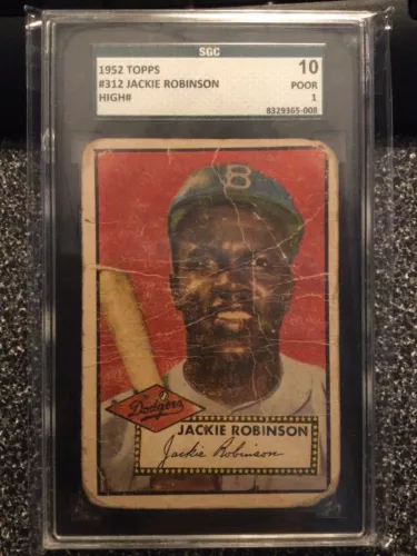 1952 Topps #312 Jackie Robinson | SGC 1 Poor | ARN166578CXBX