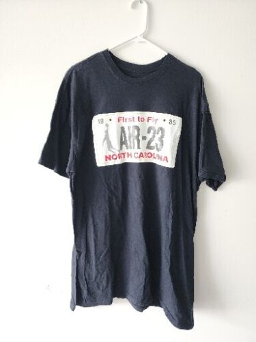 Vintage Air Jordan Red T-Shirt sz XXL 1985 23 First to Fly North Carolina Black