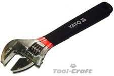 Yato professional adjustable wrench spanner various sizes anti slip grip, scale 