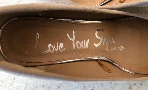 Nude Glittery Shoes UK 7 Love Your Shoes Open Toe Sparkle Toe Embellishments - Picture 6 of 6