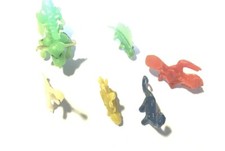 VTG Plastic Chinasaurs Dinosaurs Monsters Lot of 6 Hong Kong HK