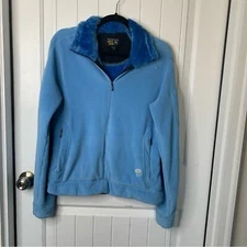 Mountain Hardware blue fleece zip up jacket size medium women’s