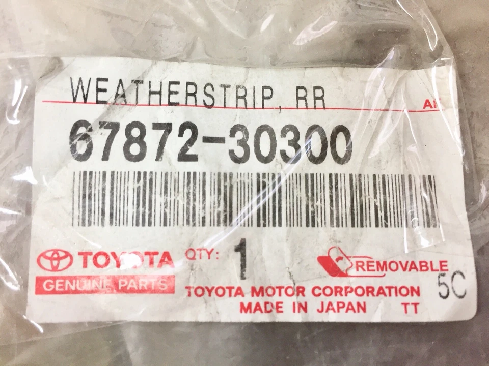 Уплотнение уплотнительной полоски для задней двери левая для LEXUS GS350 GS430 6787230300 OEM НОВОЕ - Изображение 3 из 4
