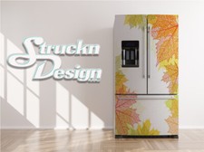 Autumn Style Maple Leaves Fall Colors Fridge Freezer Wrap Side Door Vinyl Decal