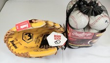 Franklin CFS 12 Tan Black RTP Baseball Glove Fieldmasters 12 Rawling Balls NWT