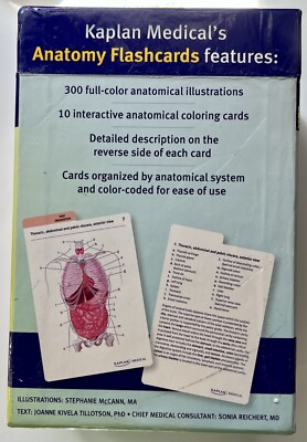 kaplan Medical Anatomy Flash Cards 310 (sealed) | eBay