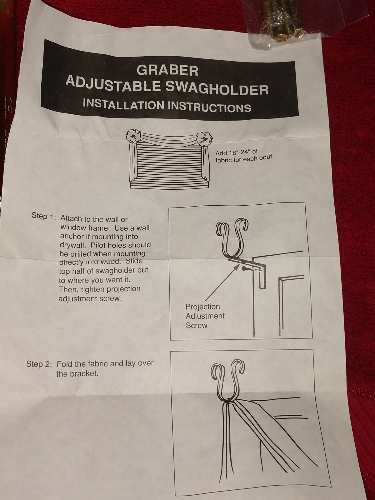 GOLD METAL SWAG HOLDER SET OF 2 SWEDEN, CLAESSON, NEW VINTAGE CURTAIN