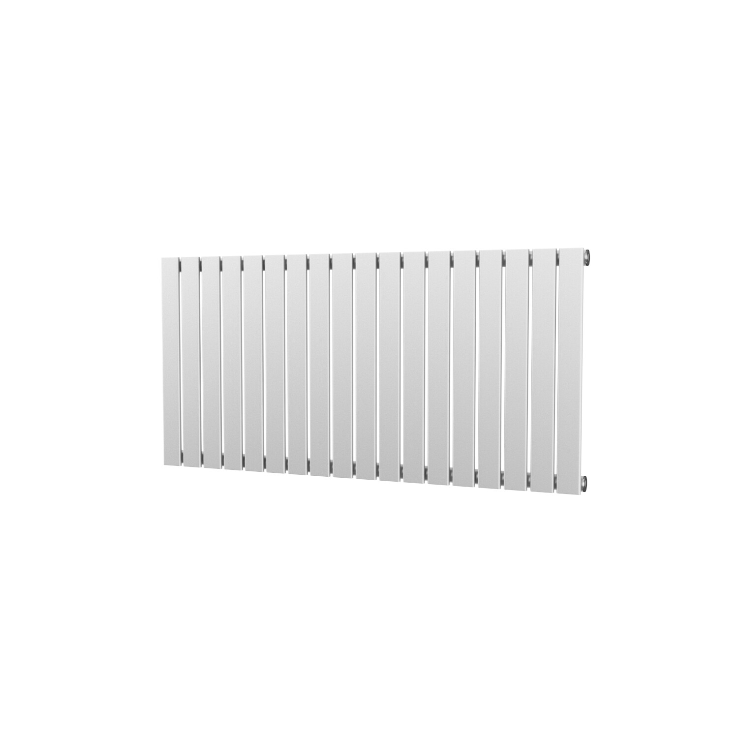 UK Radiators White Horizontal Flat Tube Heater Designer Single Panel 600x1224mm