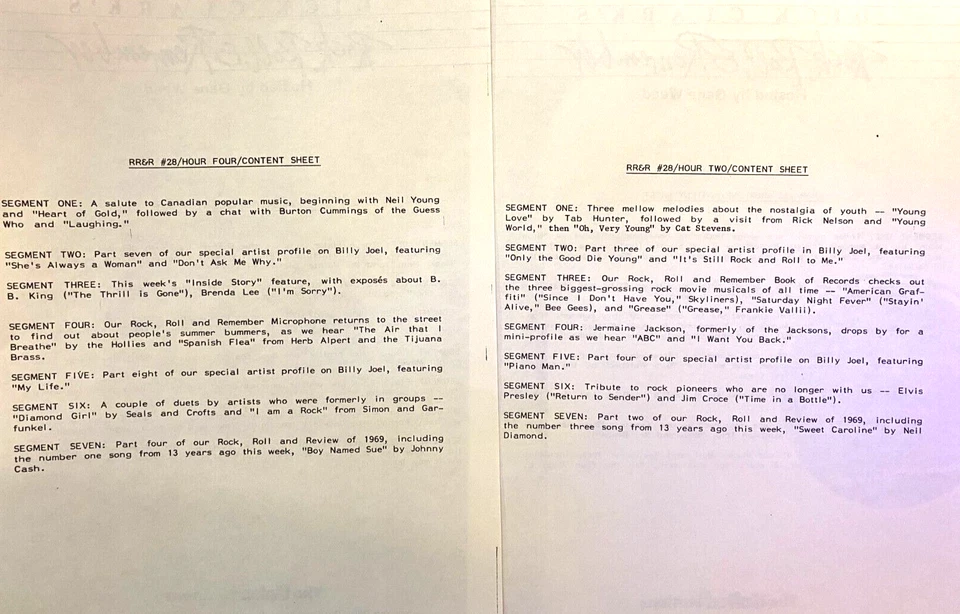 8/21/82 DICK CLARK R&R & REMEMBER BILLY JOEL FEATURE, 12 HITS/8 INTERVIEWS &1969 - Image 2 of 4