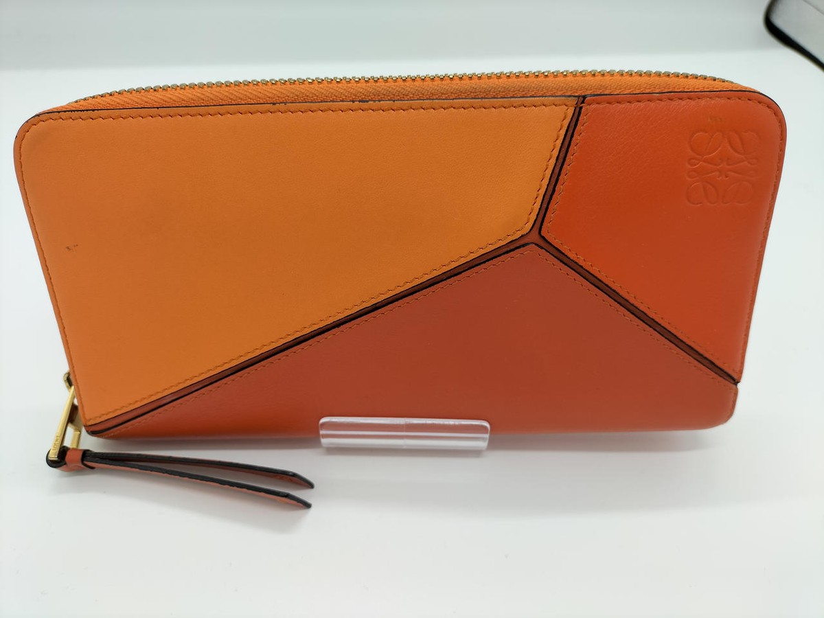 LOEWE オレンジレザー 長財布　パズル LOEWE Orange Wallet PUZZLE | eBay