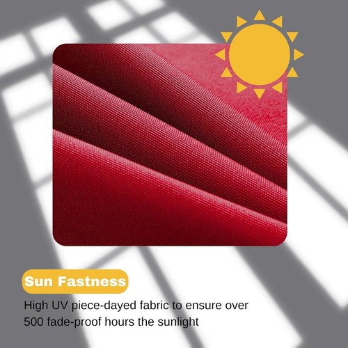 Cuscini per Sedia da Esterno Rotondi 19" Rosso Vibrante - Set di 4, Idrorepellenti - Foto 8 di 10