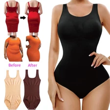 Women Bodysuit Shapewear Slim Body Shaper Shaping Top Belly Control Underwear UK