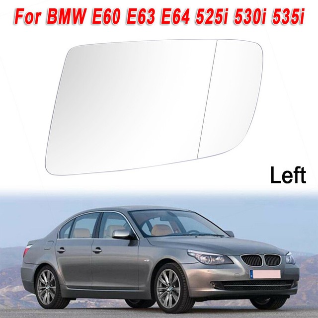 1x Left Side Door Mirror Glass Heated for BMW E60 E61 E63 E64 528i 535i