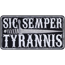 Aufn&auml;her: SIC SEMPER TYRANNIS Aufb&uuml;gler Heavy Metal Patch Latein Applikation