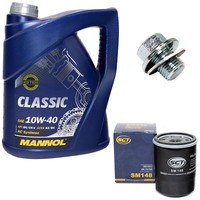 MotoröL ÖLfilter SM148 10W40 5Liter + ÖLablassschraube FüR Toyota Celica Avensis