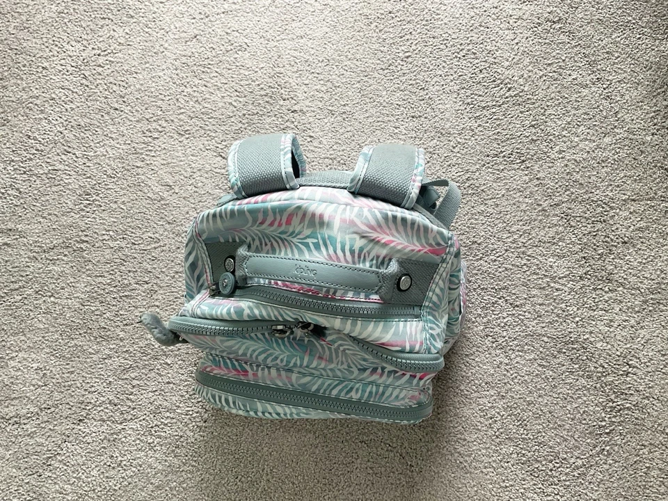 Kipling Rucksack Seoul, Größe L, 44 X 35 x 21 cm, Weiß /Pink/Türkis,selten ben. - Bild 3 von 4