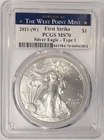 2021 T1  American Silver Eagle - PCGS MS70 First Strike - A860