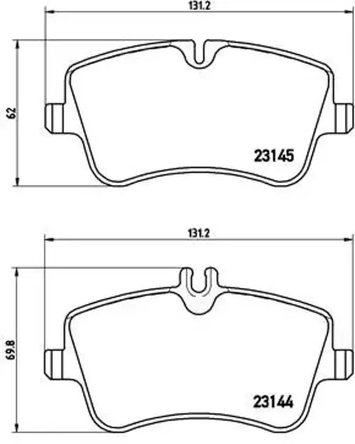 Brake pads P 50 045X BREMBO for MERCEDES-BENZ C-CLASS T-Model C-CLASS CLK SLK