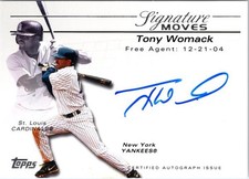 Tony Womack signed baseball card 2005 Topps Signature Moves Certified #SMTW