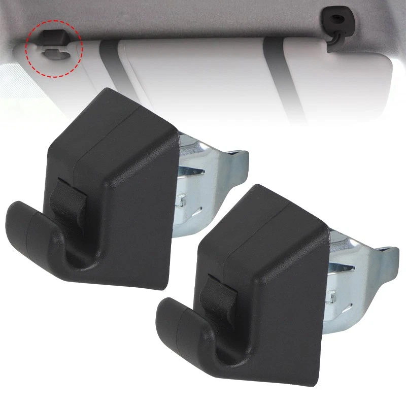 Juego de 2 clips de soporte para parasol delantero negro para Pontiac G8 2008 2009 13187128 Foto 3 de 4
