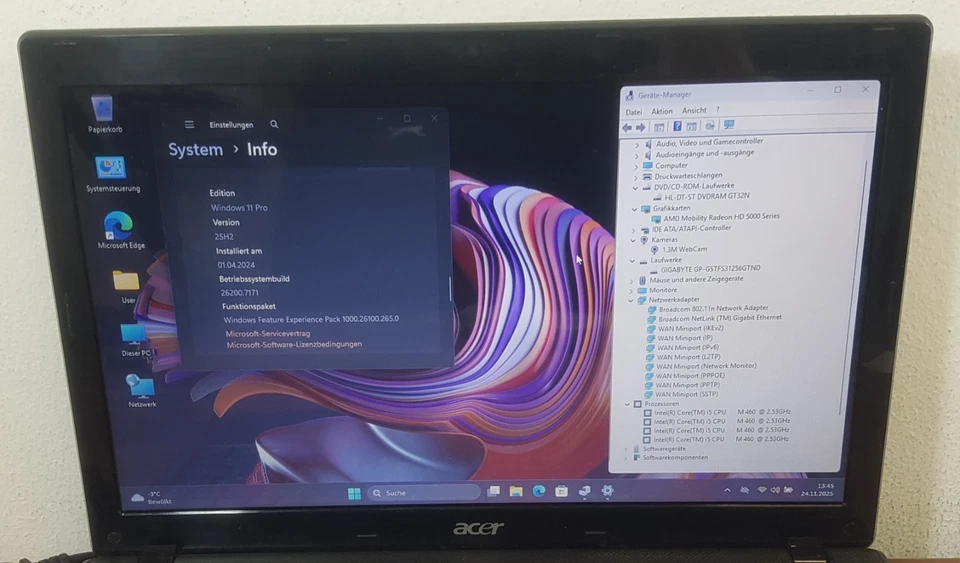 Acer Aspire 5742G i5 2x2,53GHz 8GB Ram 256GB Wlan HDMI AMD Radeon HD 5470 W11 - Bild 2 von 4