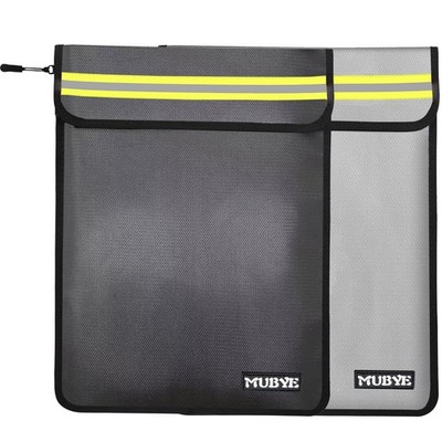 Fireproof Waterproof Money Document Bag - 15''x 11'' Safe Zipper Bags with Refl...