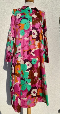 Kleid von Milano in hot-pink-print bunt Damen Gr. 38 40 42 - Bild 1 von 4