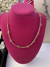Dalmata The Gold Barbed Wire Chain 18K Gold Plated Chocker