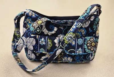 Vera Bradley mod floral blue libby bag