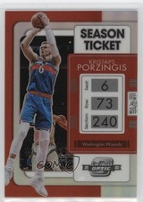 2021 Panini Contenders Optic Season Ticket Silver Prizm Kristaps Porzingis 0ht6