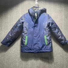 Magellan Kids Coat Jacket Blue Black Camouflage Hunting Size Small S 8 2-in-1