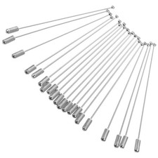 20Pcs Reusable Silver Boutonniere Corsage Pins Durable Brooch Sticks for DIY