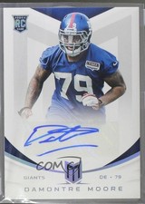 2013 Panini Momentum Rookie Signatures Platinum /25 Damontre Moore #120 Auto RC