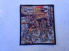 OMEN, SEW ON BLACK BORDER WOVEN PATCH