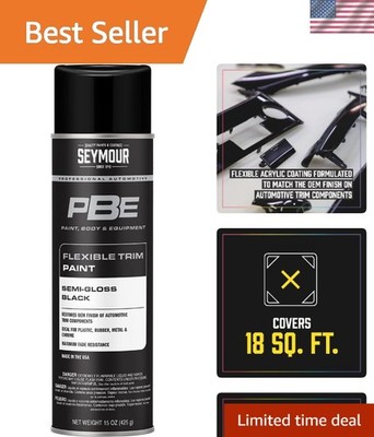 VOC Compliant Semi-Gloss Black Spray Paint - Heat Resistant for Metal Coating