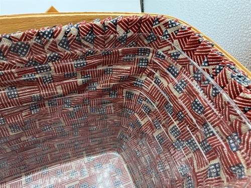 LONGABERGER 1998 COLLECTOR'S CLUB 25TH ANNIVERSARY US FLAG MAGAZINE BASKET - Picture 10 of 15