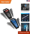 Versatile 22 PC Ratcheting Wrench Set in Chrome Vanadium Steel, Easy Carry Case