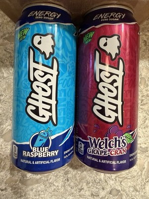 GHOST ENERGY New Set Welch's Grape Cran And Blue Raspberry New Lot Of Two (2)