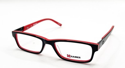 NEW X GAMES REAL STREET 001 BLACK RED AUTHENTIC EYEGLASSES 47-16